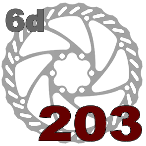 203 mm 6 děr