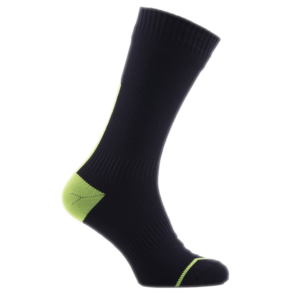 Ponožky SealSkinz Road Thin MidHydrostop žlutočerné vel.39-42