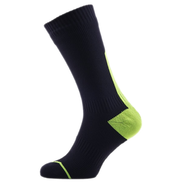 Ponožky SealSkinz Road Thin MidHydrostop žlutočerné vel.39-42