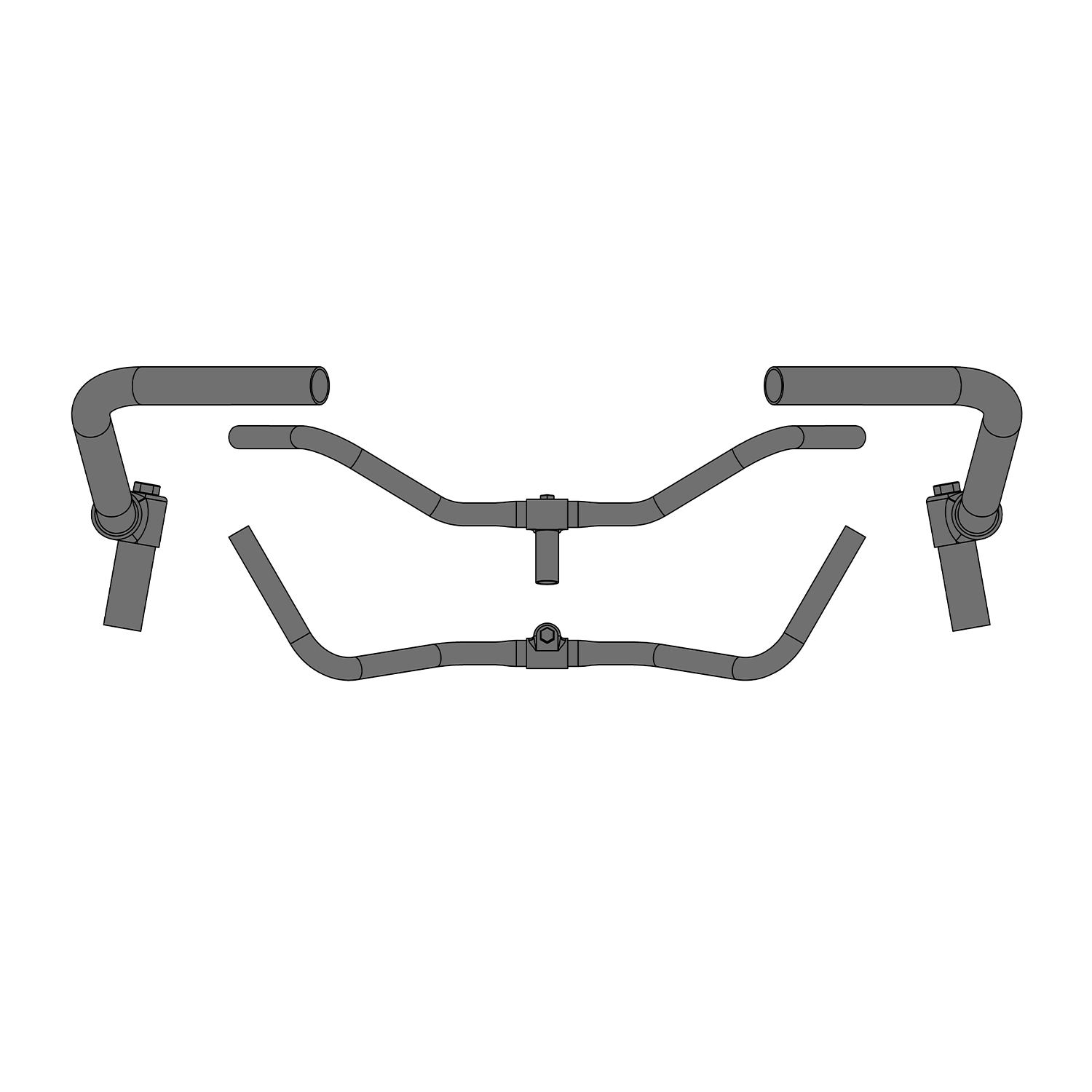 ERGOTEC T-bars NSU 25,4/300mm chrom