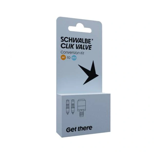 Schwalbe Valve Conversion Kit DV-SCV + Pump Adapter stříbrná