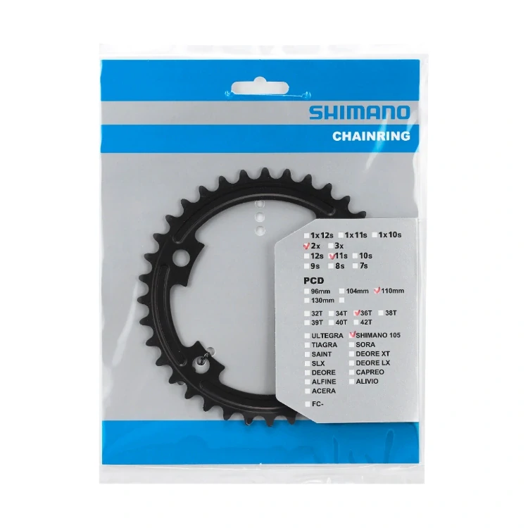 SHIMANO převodník 105 FC-R7000 36 z 11 spd dvojpřevodník MT pro 52-36 z černá