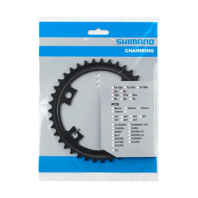 SHIMANO převodník 105 FC-R7000 39 z 11 spd dvojpřevodník MW pro 53-39 z černá