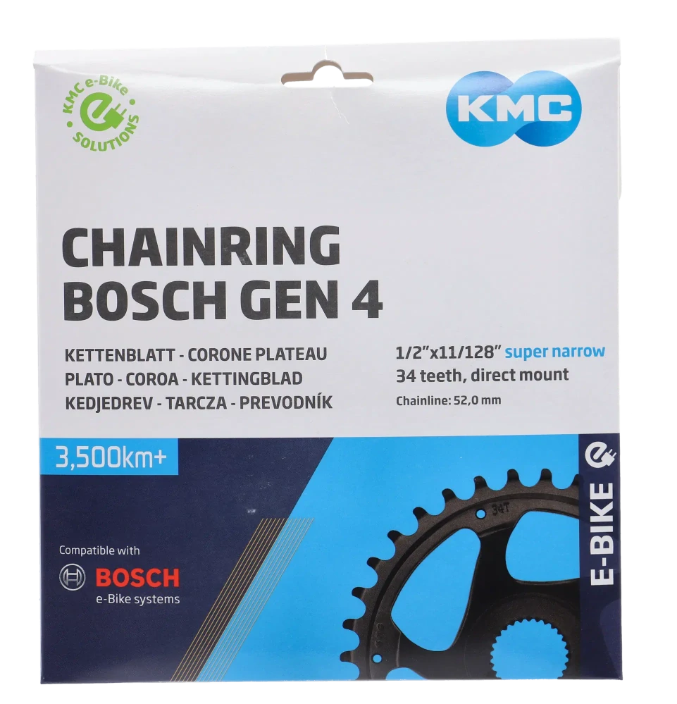 KMC Bosch Gen 4 Super Narrow, 34T, Chainline 52.0mm