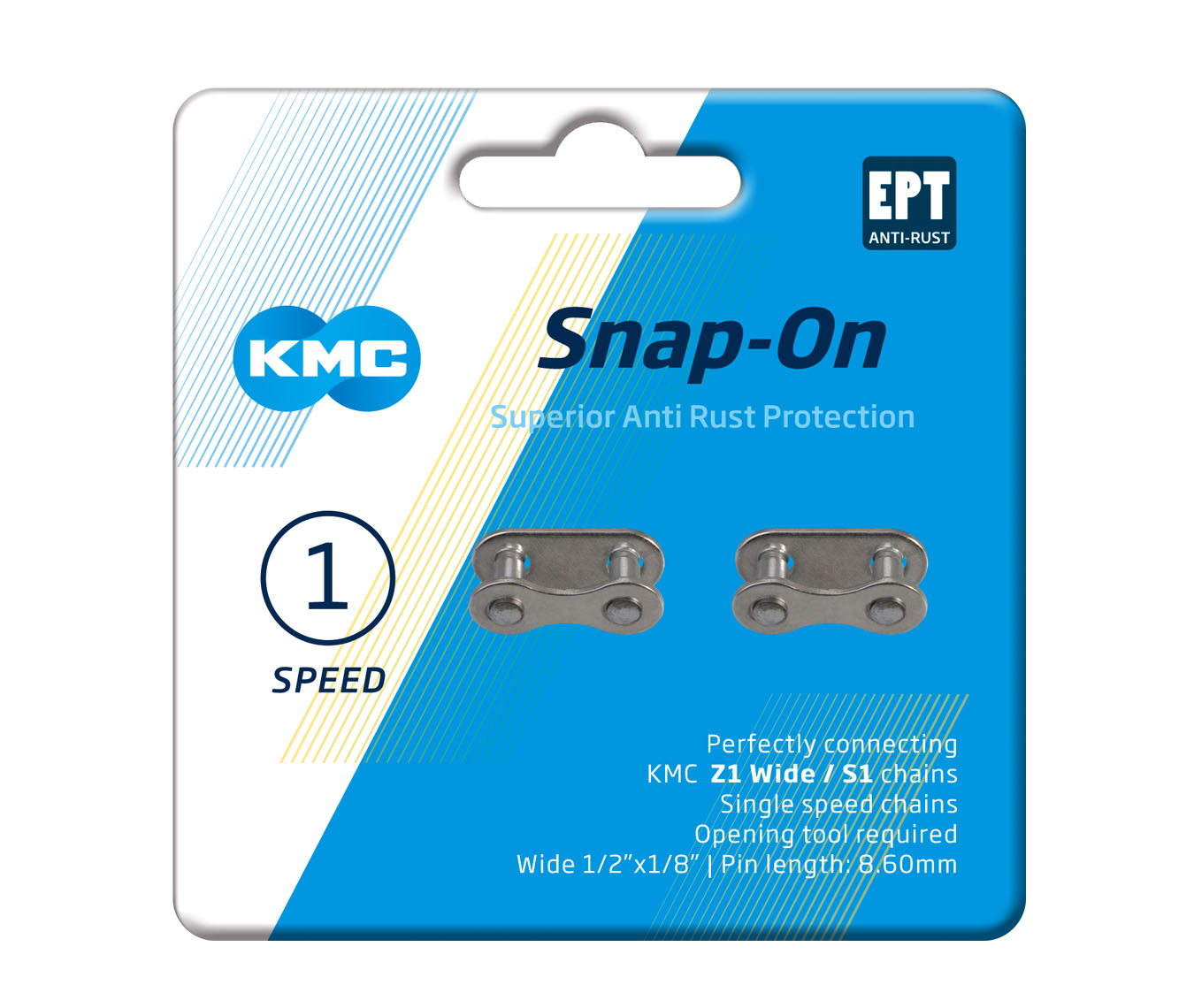KMC Snap-On Wide EPT Silver (2ks)