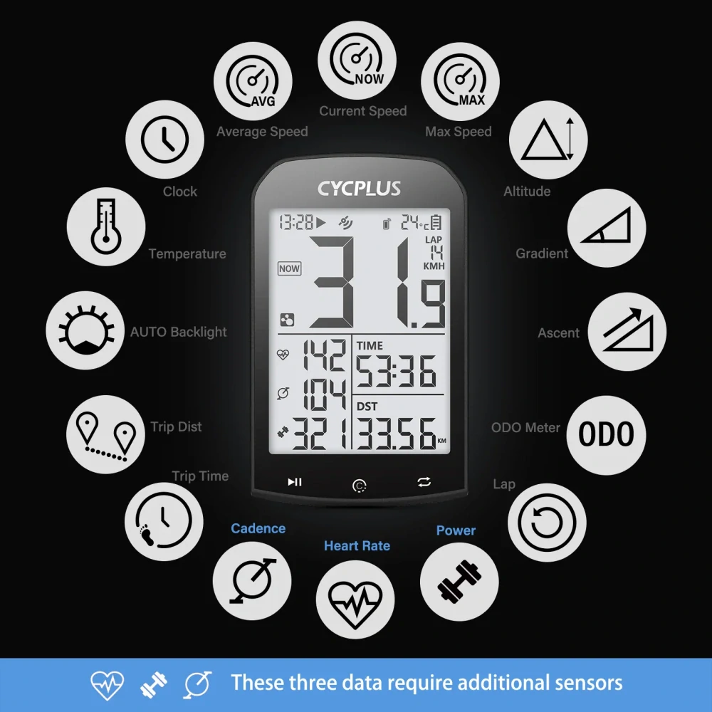 CYCPLUS M1 GPS Bike Computer