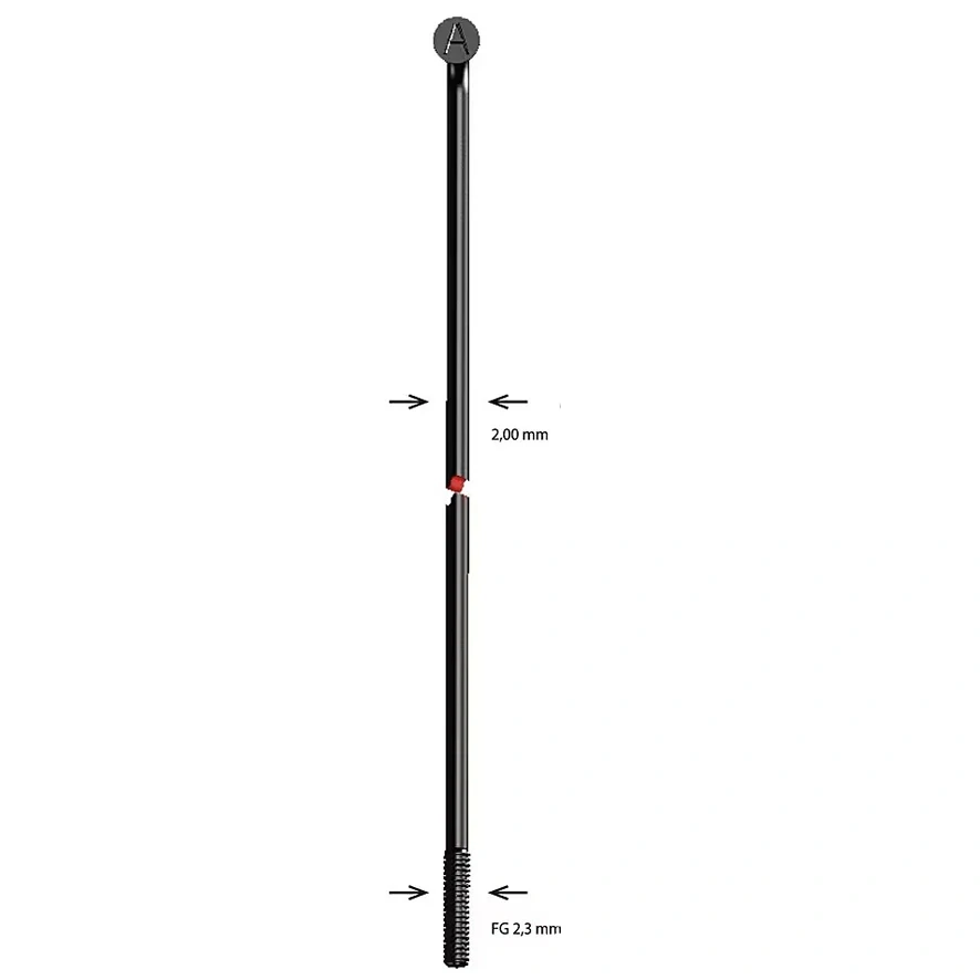 Alpina Classic ONE 2x180mm nerez černá + nipl 14mm