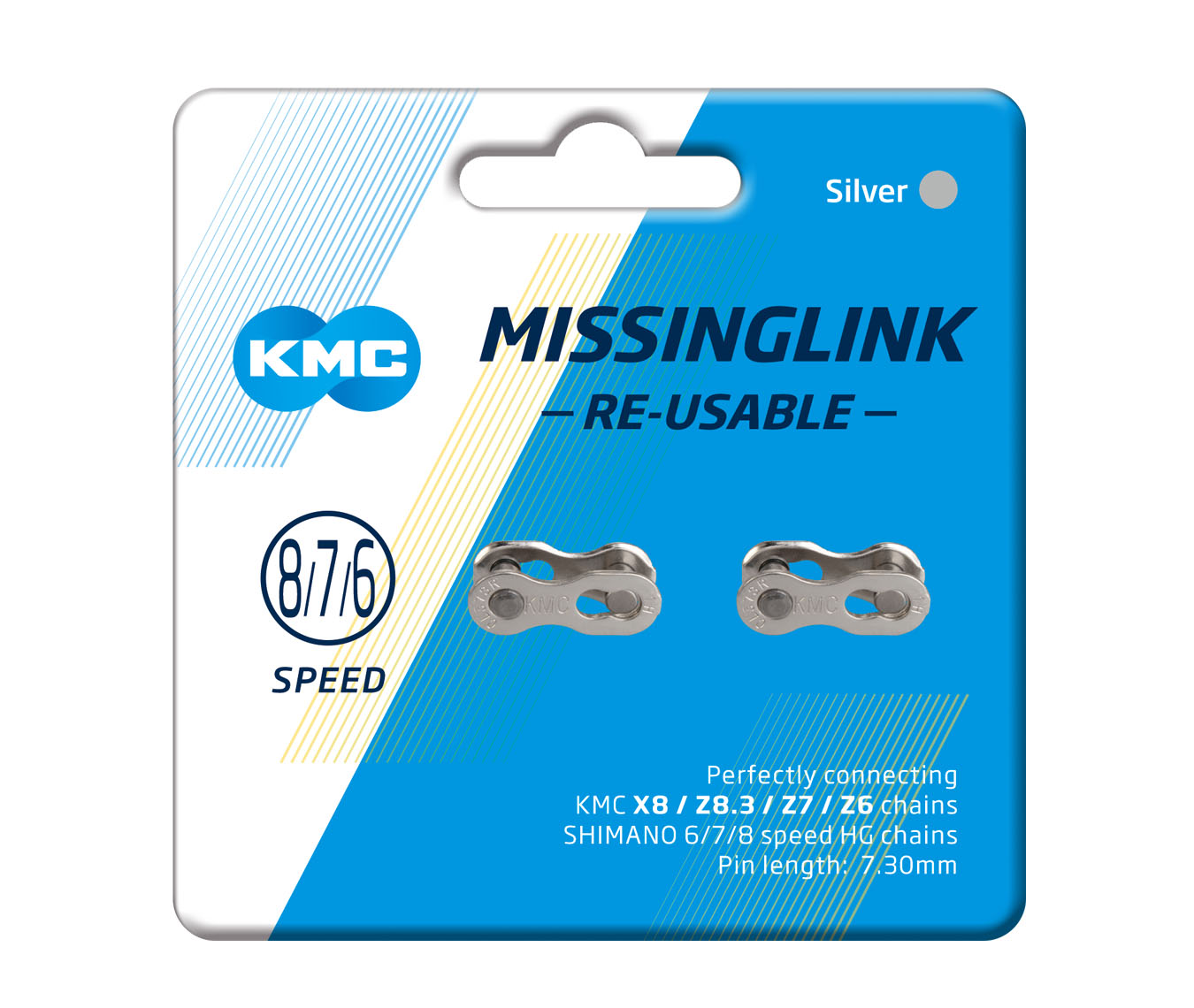 KMC MissingLink 7/8R EPT Silver 7,3 (2ks)