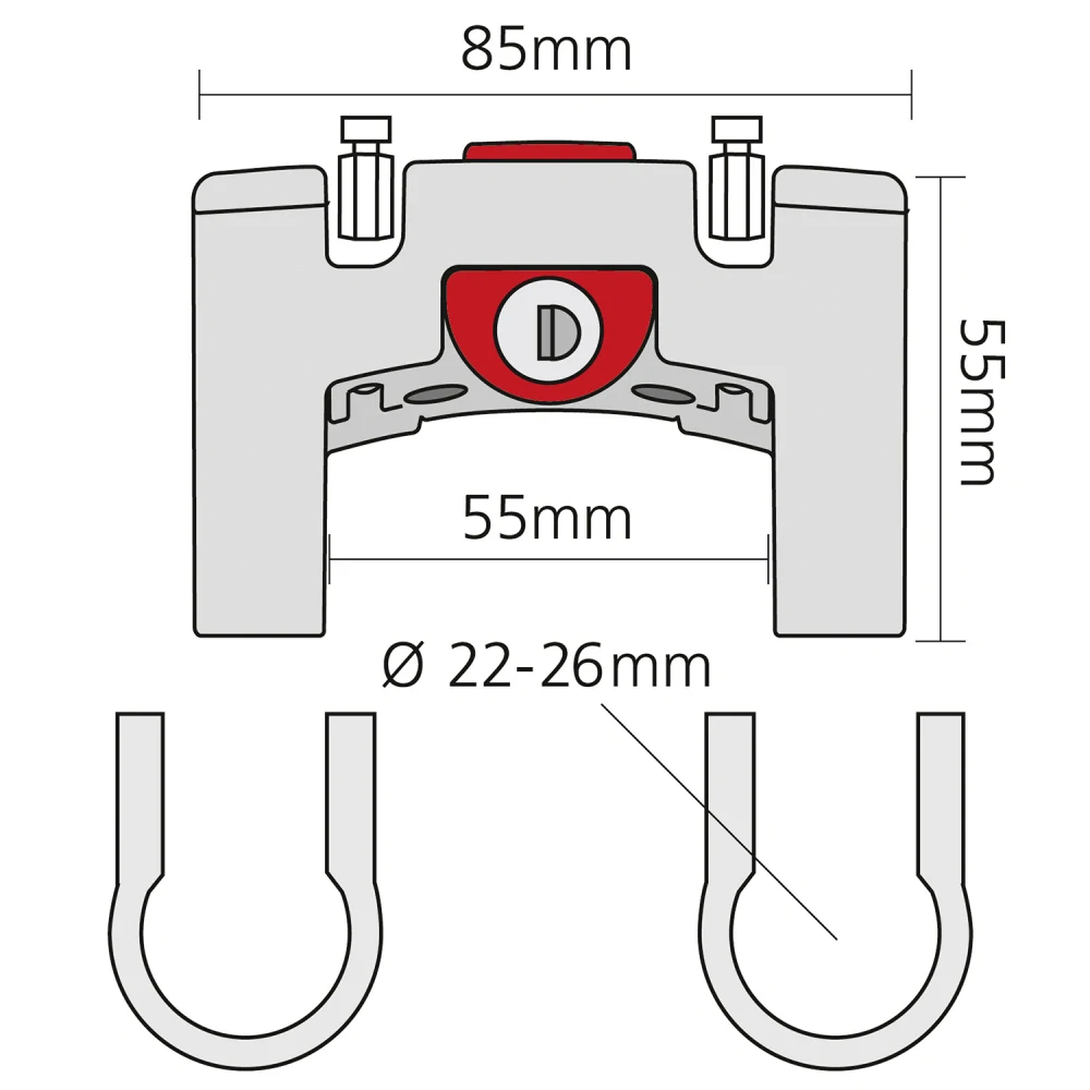 KLICKfix Handlebar Adapter with Lock
