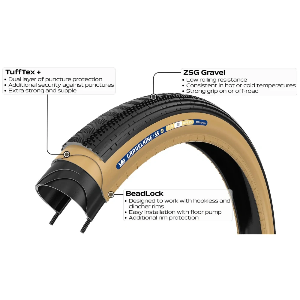Panaracer GravelKing Semi Slick+ TLR 28" 700x30 černá