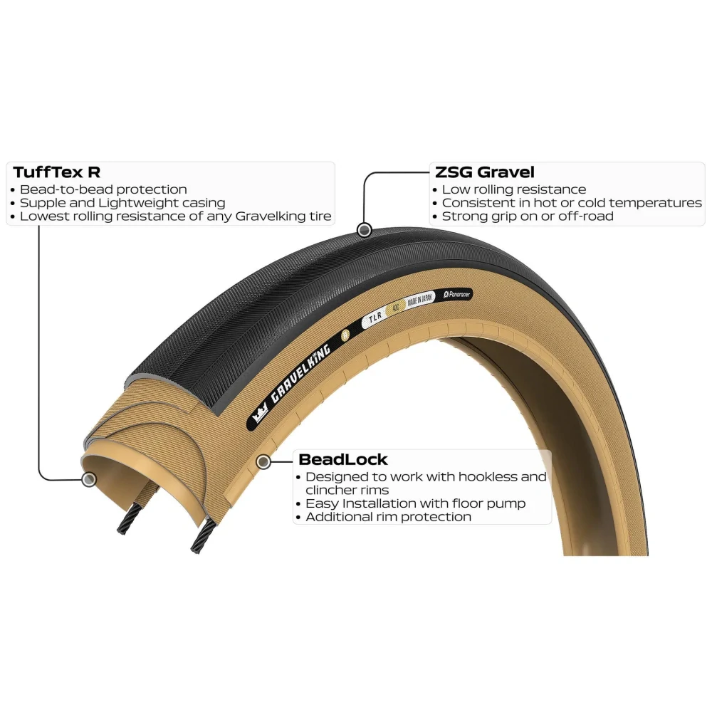 Panaracer GravelKing Slick R-Line TLR 28" 700x45 černá/hnědá