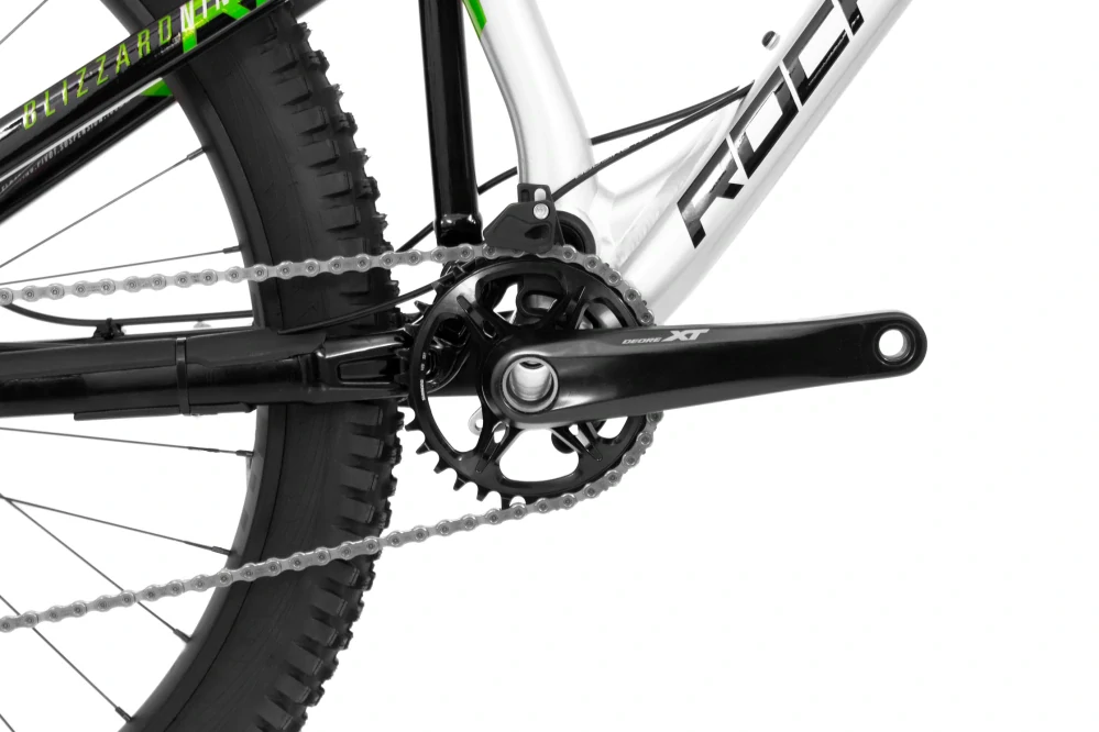 Rock Machine Blizzard 90-297 RZ stříbrná/černá/zelená (165-185 cm)