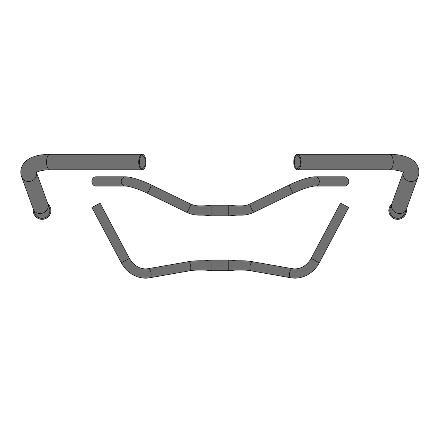 ERGOTEC Country MAS 25,4/590 mm 62°/0° chrom