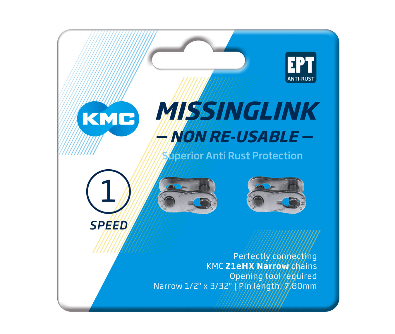 KMC MissingLink Z1eHX Narrow NR EPT Silver (2ks)
