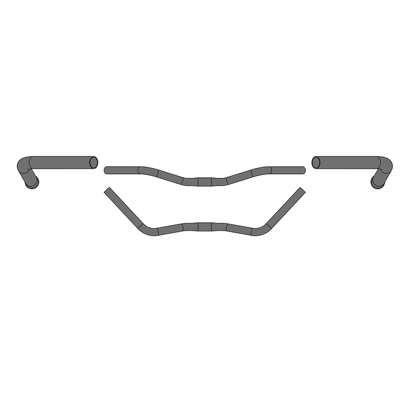 ERGOTEC trekking handlebar 25,4/590mm 47° černá