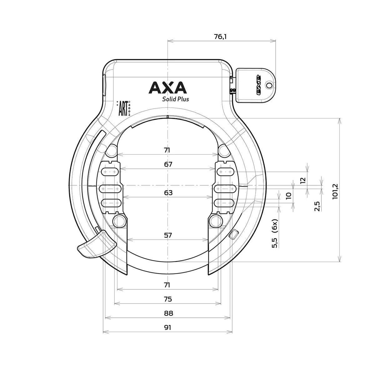 AXA Solid Plus Lock set Shimano