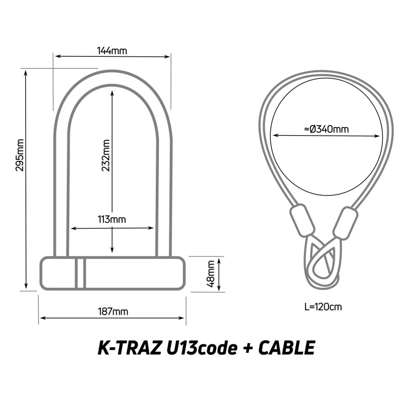 Zéfal K-Traz U13 Code + Cable