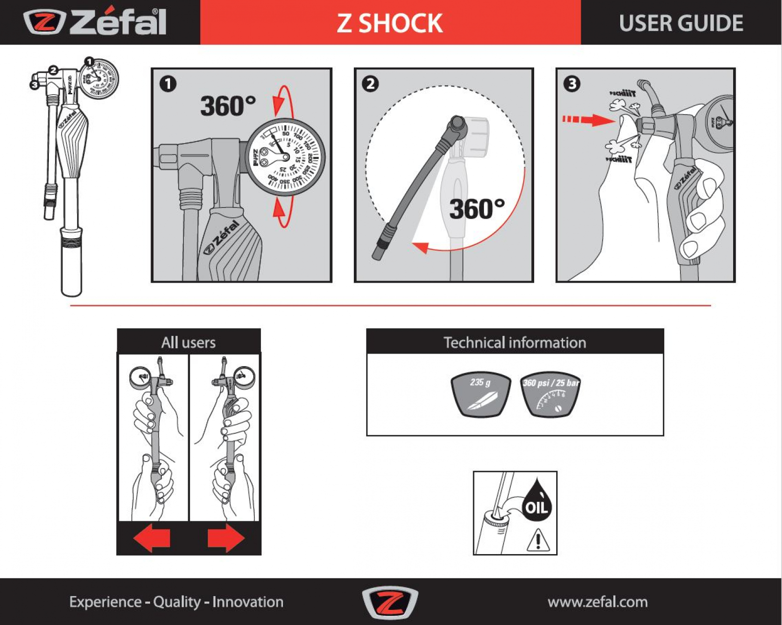 Zéfal Z SHOCK PUMP
