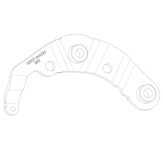 Mounting plate, long left (BDU37YY)
