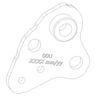 Mounting plate, short left (BDU37YY)