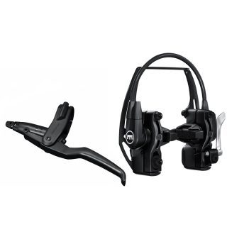 HS11 black, 3-finger lever blade, EASY MOUNT, cover black, suitable for mounting left or right, 2,000 mm tubing length, single brake (PU = 1 piece)