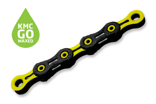 KMC DLC11 WAXED Black/Yellow 118 článků