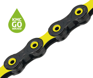 KMC DLC12 WAXED Black/Yellow 126 článků