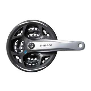 Shimano Altus FC-M3111 48/38/28z, 170mm, 4 hran, kryt, stříbrná