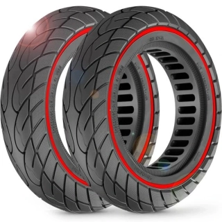 BANGTING Solid Tires 10x2,125", x2" černá/červená (2ks)